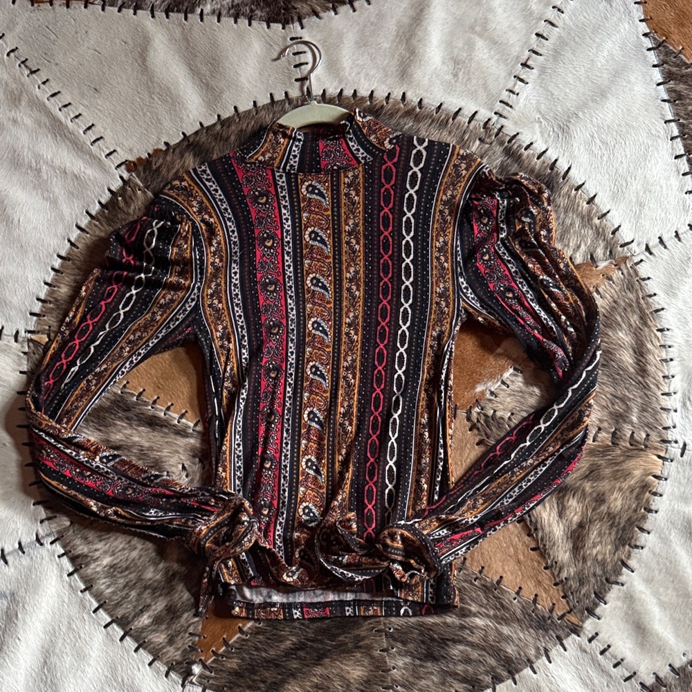Free People Multicolor Patterned Blouse